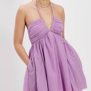 AE Ruched Halter Mini Dress